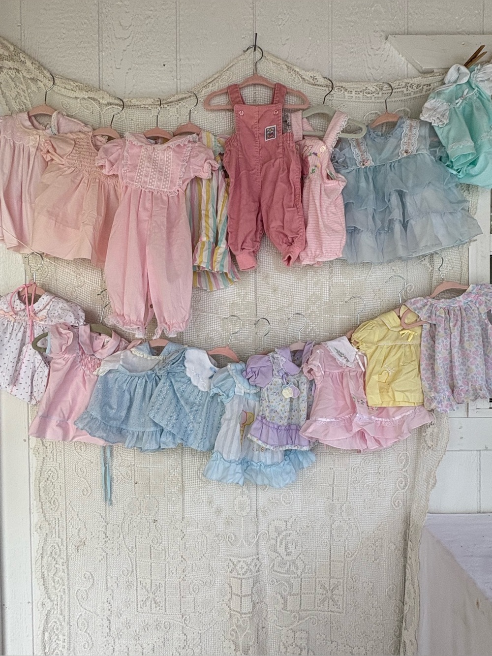 Vintage 70s Baby Clothing Lot 17 outfits from Newborn - 12 months
